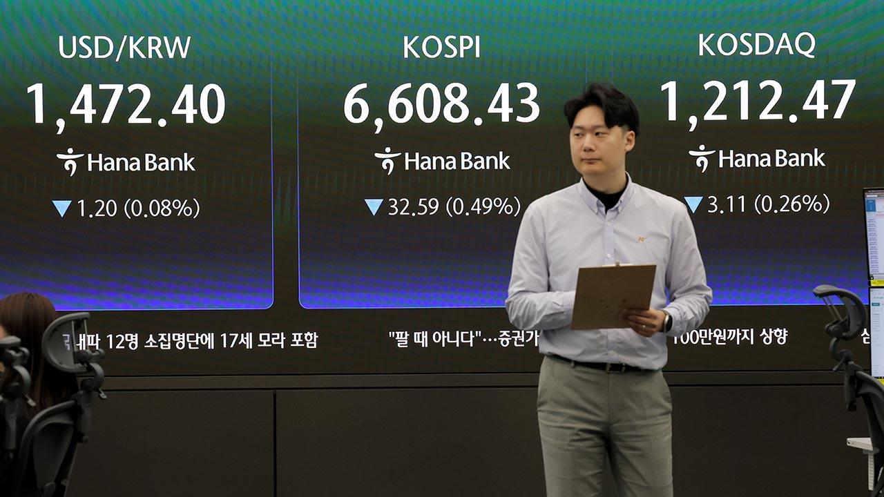 코스피 0.33% 하락 출발 '숨 고르기' 장세‥환율 0.4원 올라 1,474원