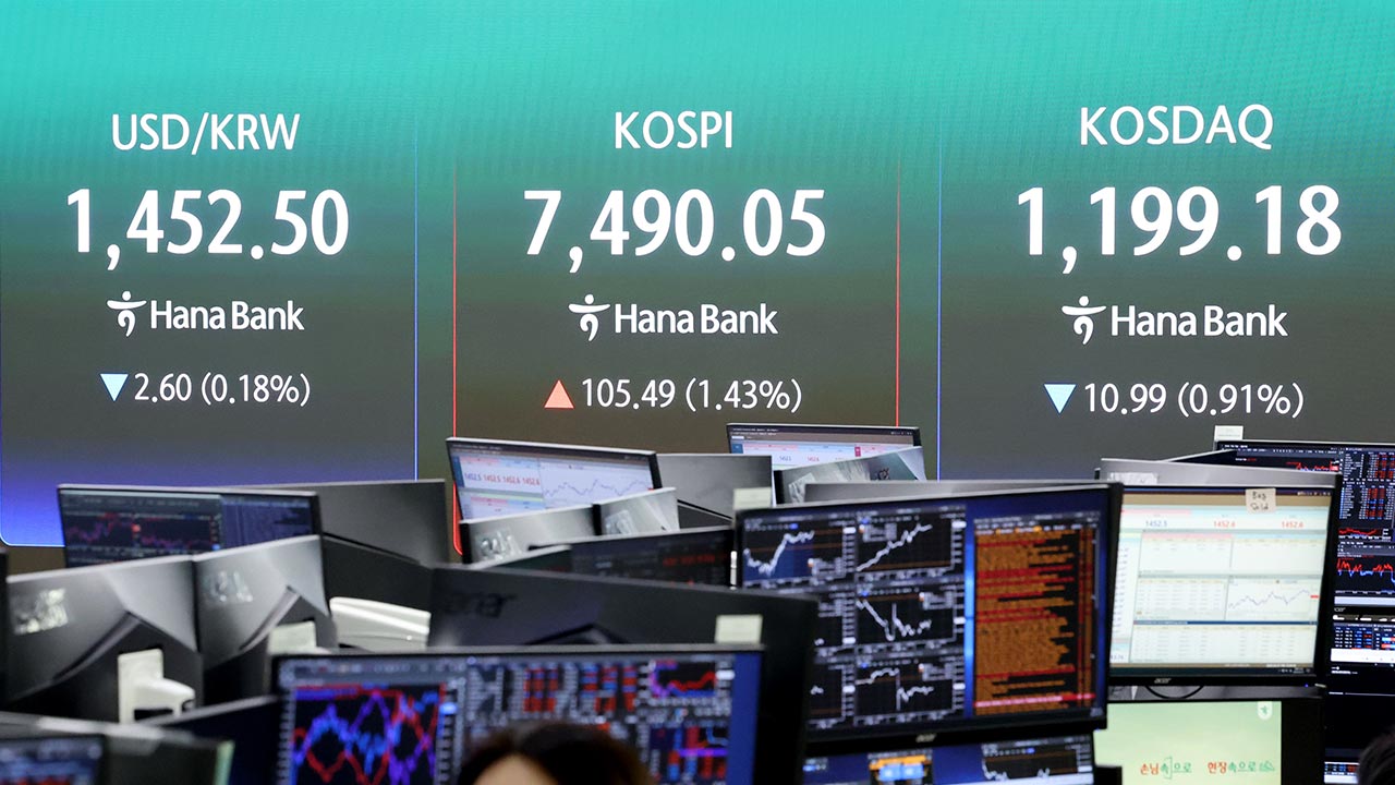 코스피 7,490으로 마감‥'7천피' 달성 하루 만에 또 사상 최고치