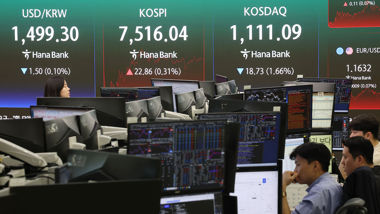 코스피, 4%대 급락한 뒤 반등해 7,516로 상승 마감‥삼성전자 3.88% 상승
