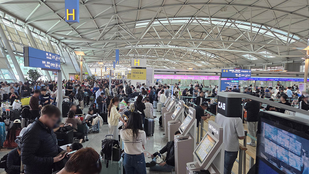 인천공항 체크인 시스템 장애 복구 완료‥38편 지연
