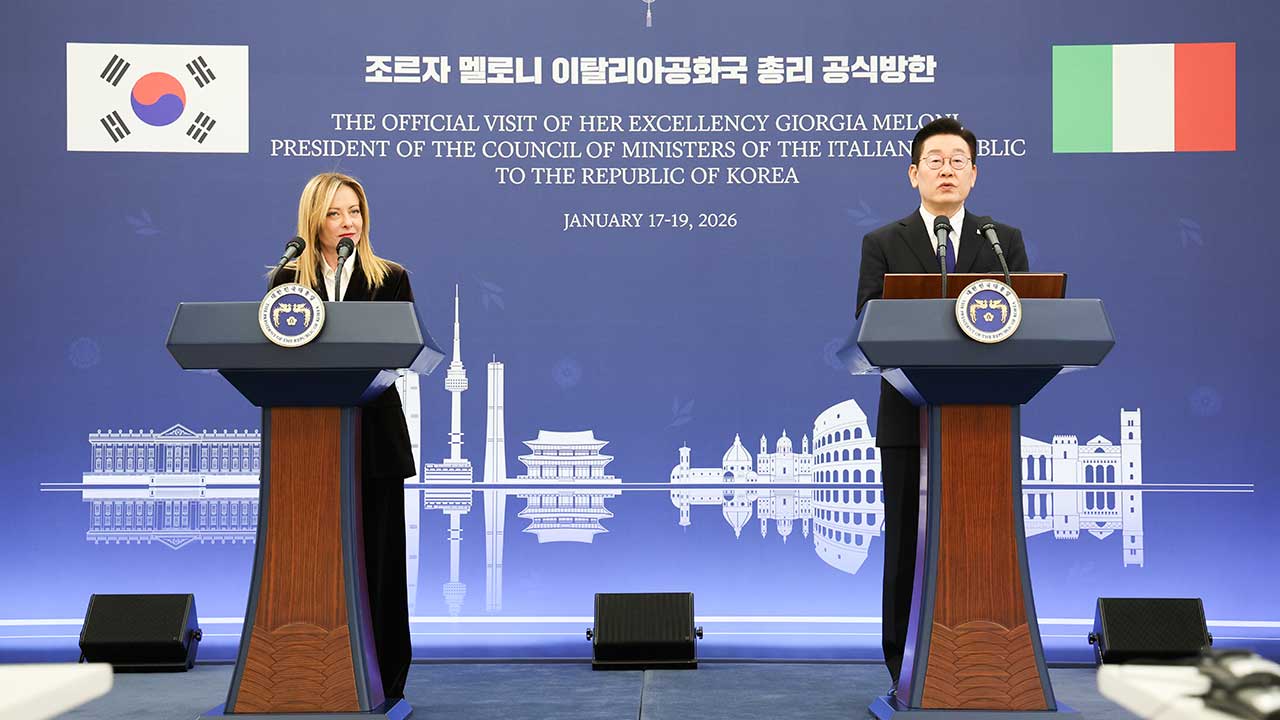 한-이탈리아 정상회담‥이 대통령 "과학강국 이탈리아, 기술강국 대한민국 시너지"