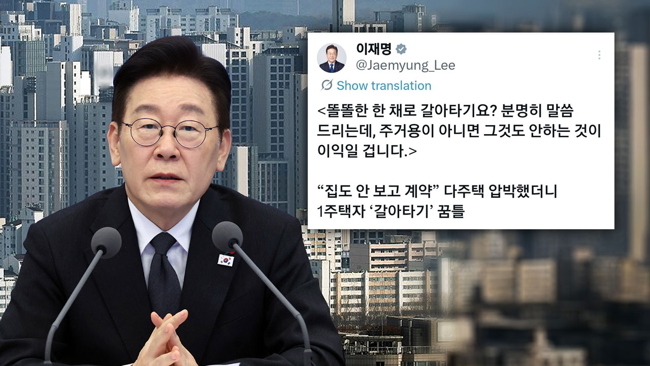 이 대통령 "'똘똘한 한 채'로 갈아타기? 주거용 아니면 안 하는 게 이익"