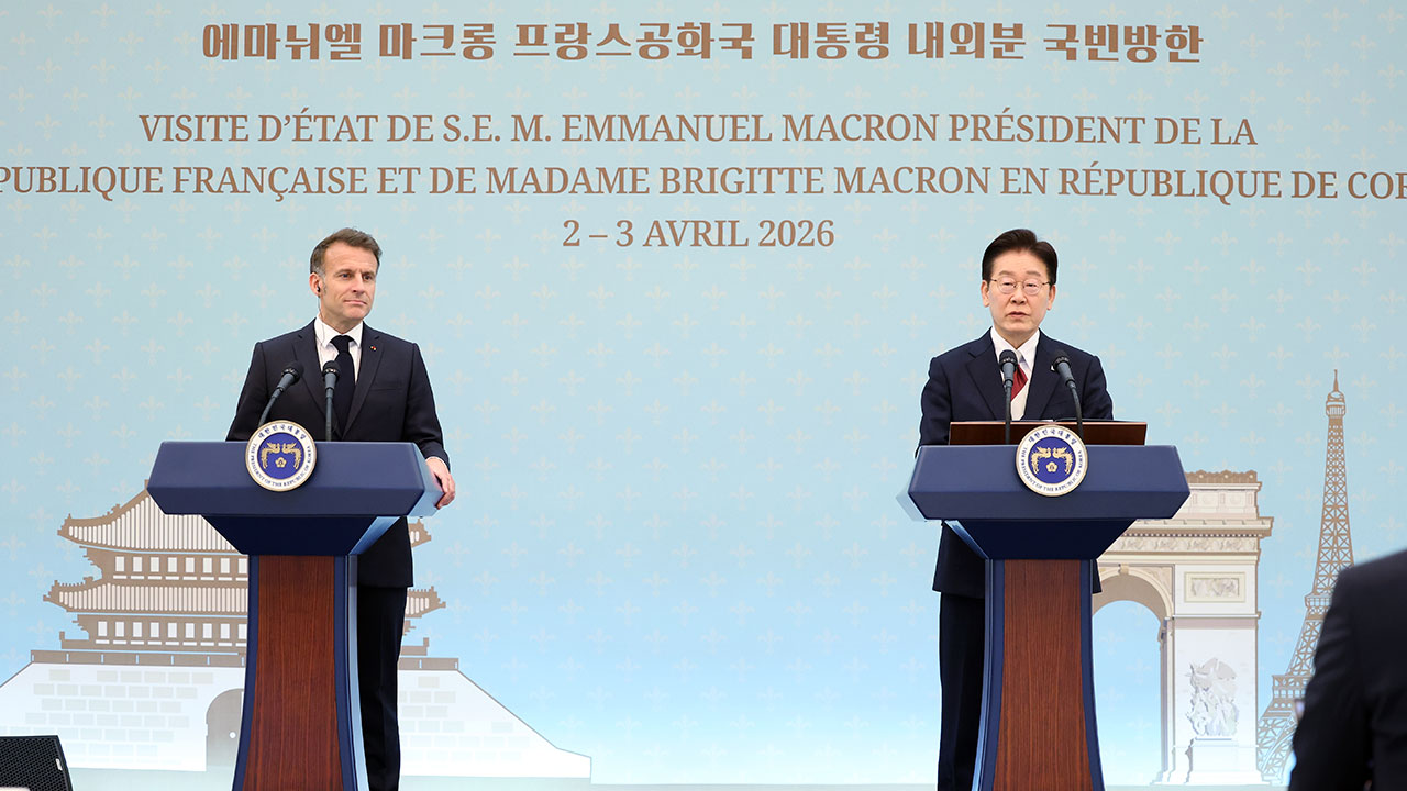 이 대통령 "한-프랑스 관계 격상‥호르무즈해협 안전 수송로 확보 협력 의지"