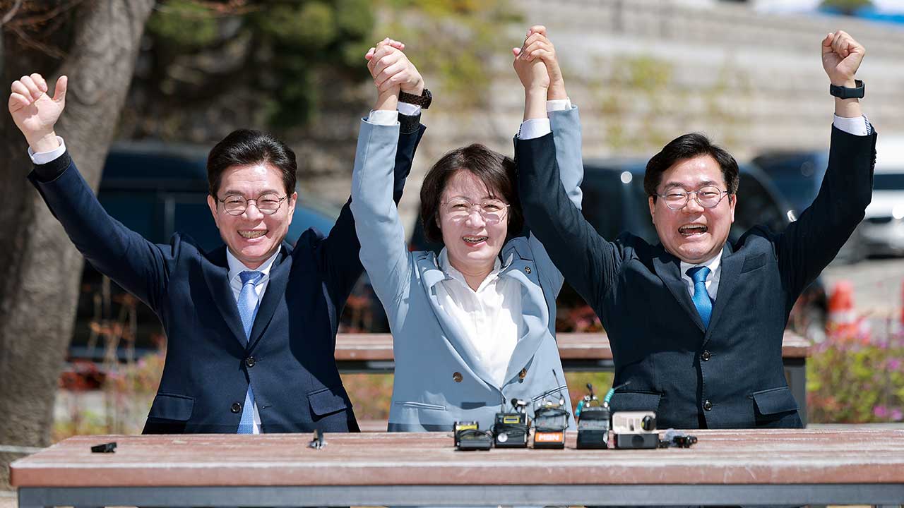 손잡은 정원오·추미애·박찬대 "수도권 공통공약 낼 것"