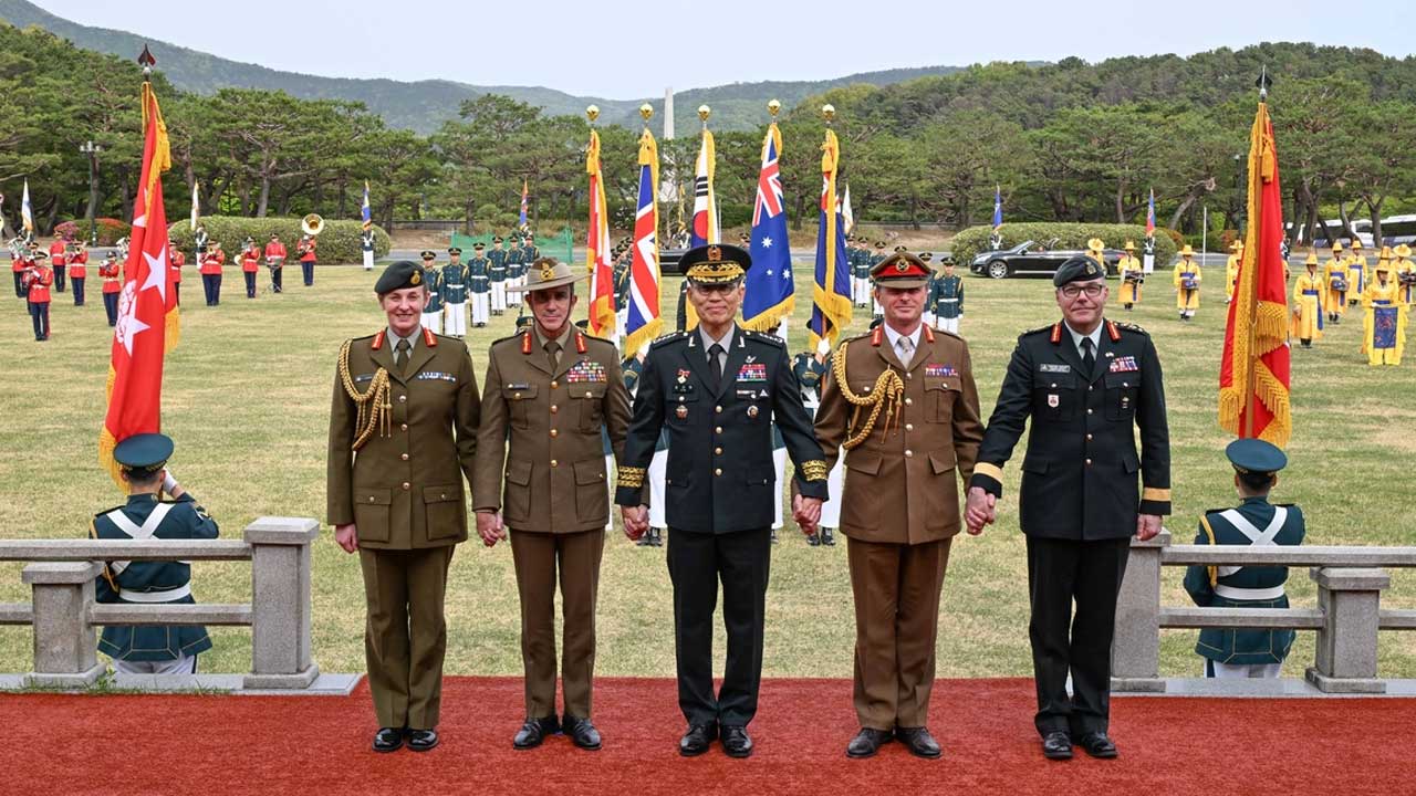 영연방 4개국 육군총장, 6.25전쟁 참전 기념행사 계기 계룡대 방문