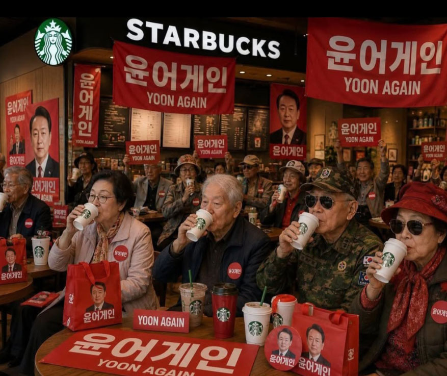 스타벅스가 '보수 애국민 아지트'?‥한기호, '시장경제 신봉자'로 수정 