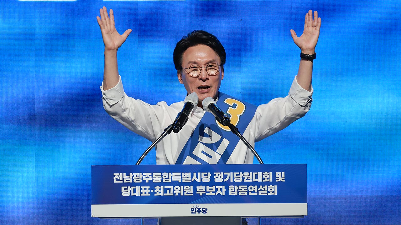 김민석, 호남서 득표율 과반 달성하며 정청래 따돌리고 1위 수성