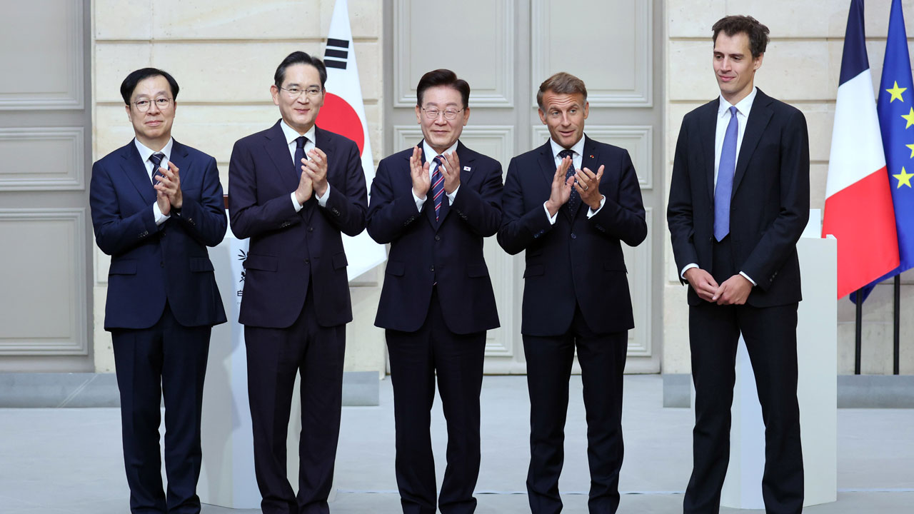 한-프, 협정·MOU 등 9건 교환‥국방·AI·원전 협력 강화