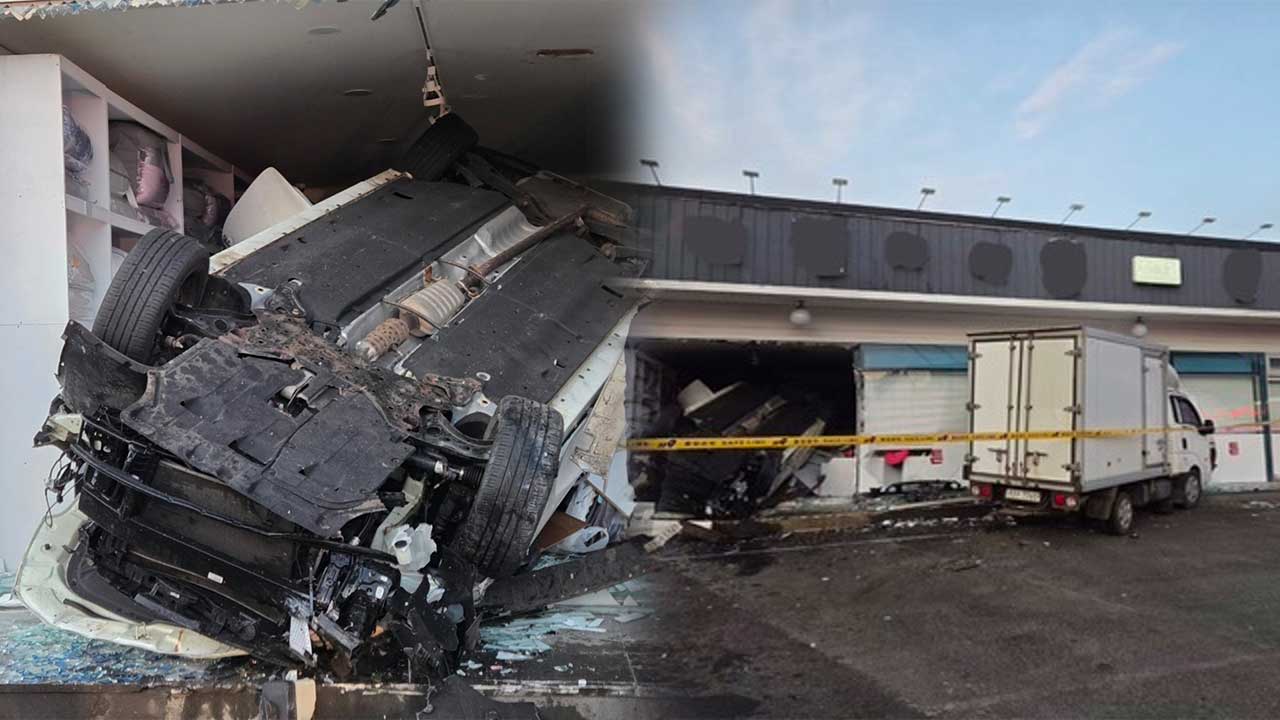 제주 서귀포에서 음주 운전 차량 건물 돌진‥4명 경상