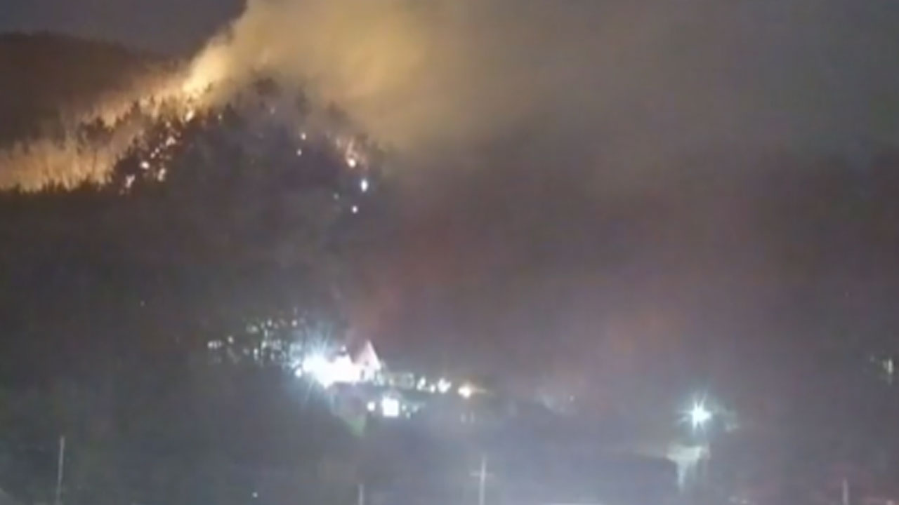 경남 남해군서 산불‥3시간 만에 진화