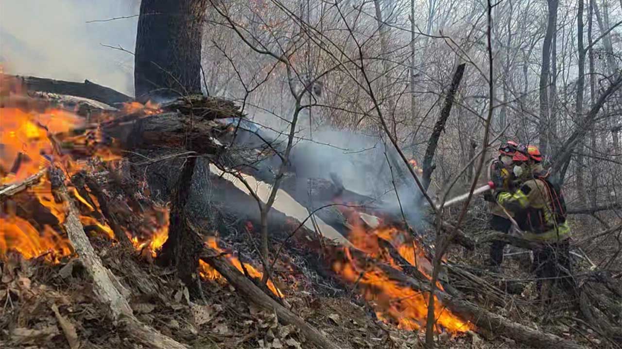 경주 문무대왕면 산불 16시간째‥진화율 67%