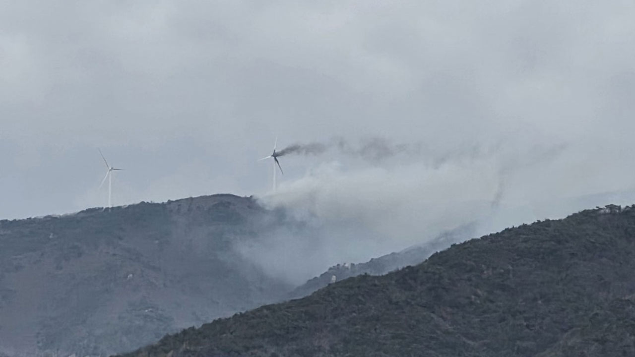 경남 양산시 풍력발전기 폭발 화재‥인명피해 없어