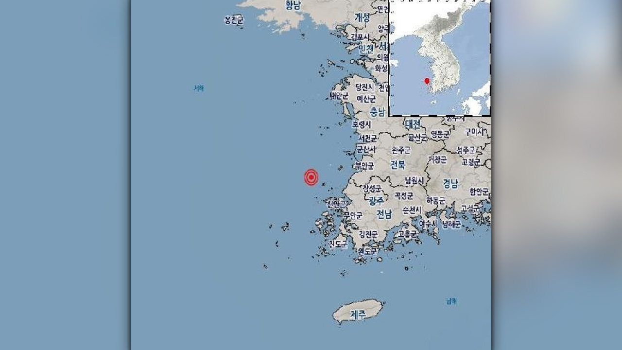 전남 영광군 먼 바다에서 규모 3.0 지진 발생