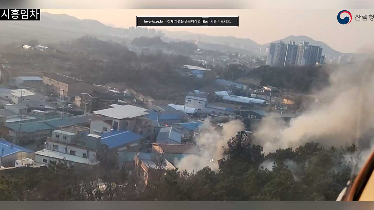 경기 시흥 도창동서 산불‥한 시간만에 진화