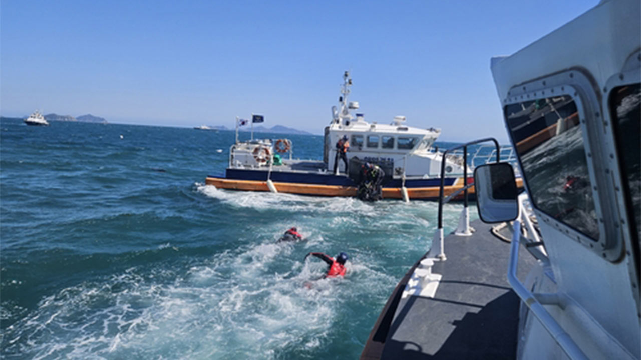통영 비진도 해상서 다이버 2명 실종‥1명 숨져