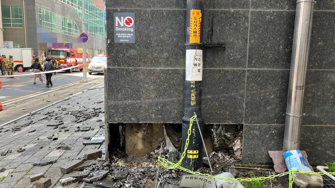 경기 김포 오피스텔 외벽 화재‥입주민 135명 대피