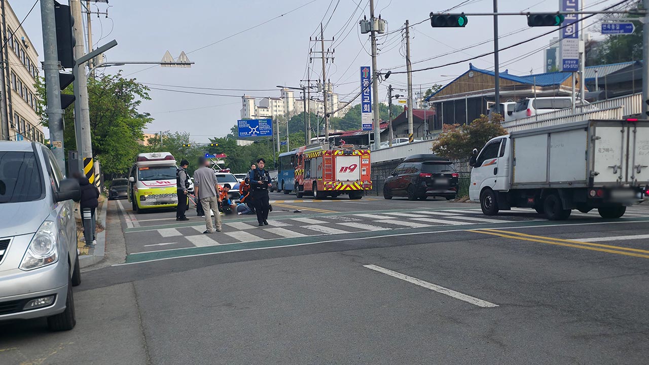 경기 안성서 80대 길 건너다 뺑소니 차량에 중상