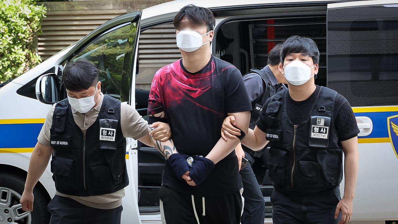 '보복대행 페인트칠' 행동대원 구속심사‥"피해자에 죄송"