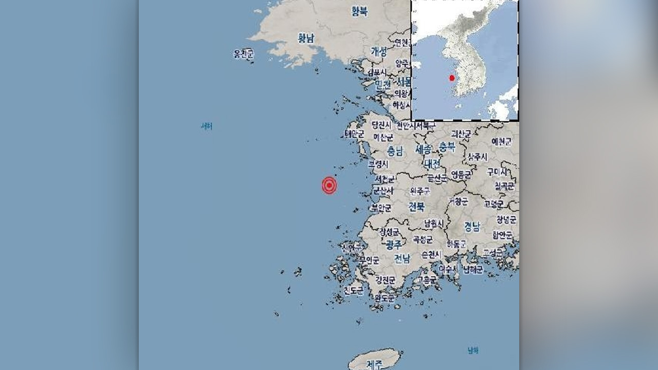 기상청 "전북 군산 어청도 바다서 규모 2.2 지진‥피해 없을 듯"