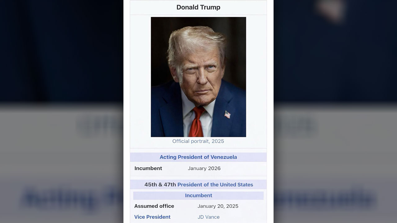트럼프, '베네수엘라 임시 대통령' 가상 프로필 게시
