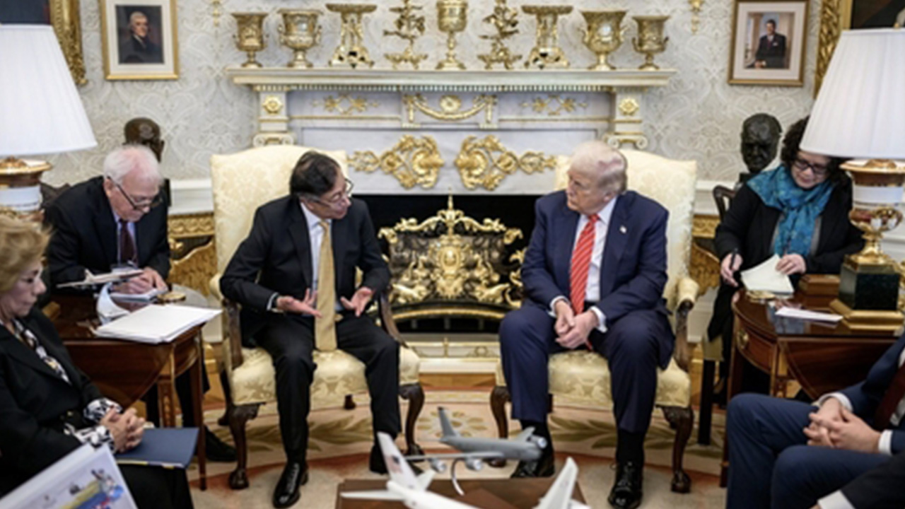 트럼프, 갈등 빚던 콜롬비아 대통령과 회담‥"매우 좋은 만남"