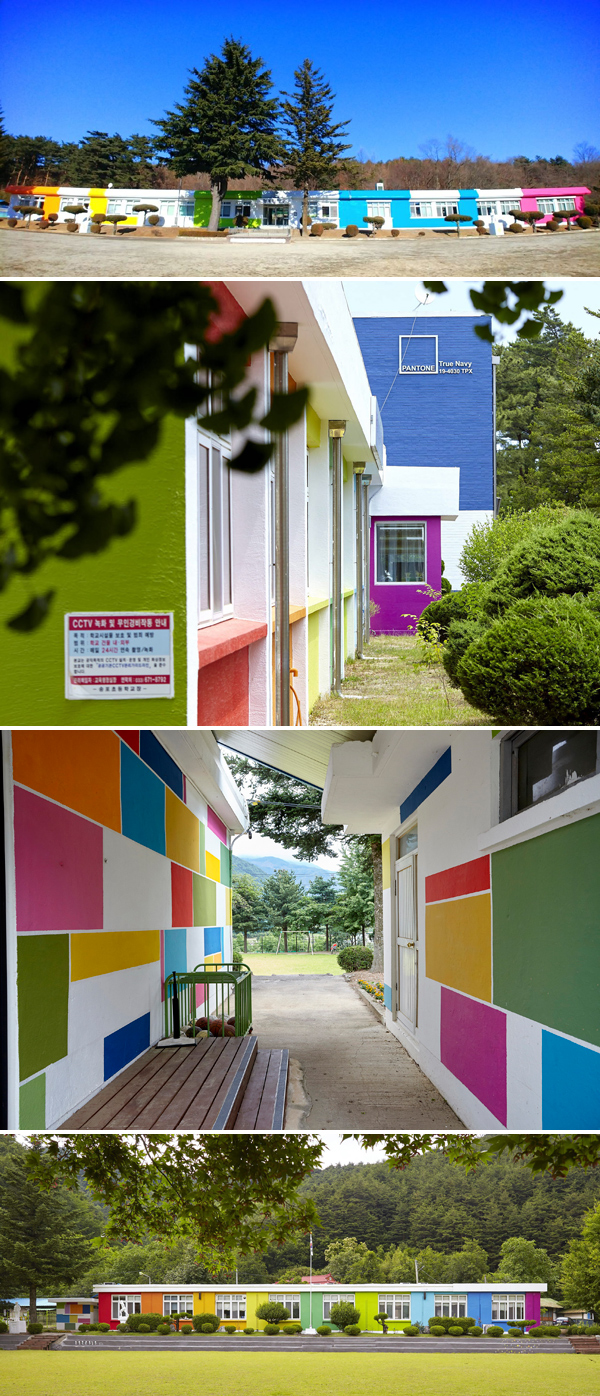 미술작품처럼 변한 폐교 위기 학교