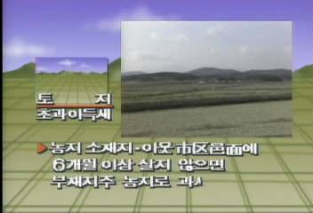 토지초과이득세소득세법 개정 부재지주에 중과세이선호