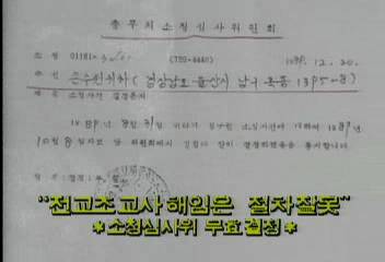 소청심사위 무효 결정 전교조 교사 해임은 절차 잘못백지연