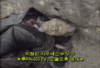 루마니아 TV 처형된 차우셰스쿠 부부 사진 공개백지연