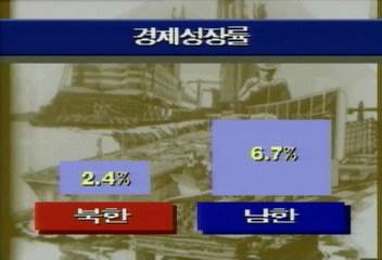 북한 GNP 저조한 성장률 남한 110김용철