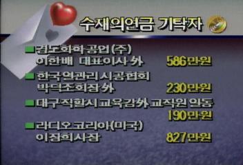 수재의연금 기탁자백지연