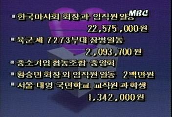 이웃돕기 성금백지연