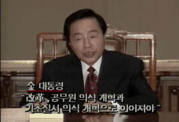 김영삼 대통령 의식개혁 강조조정민