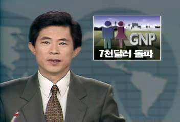 1인당 GNP 7천달러 돌파김종국
