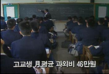 교사 조사 고교생 월평균 과외비 46만원 지출백지연