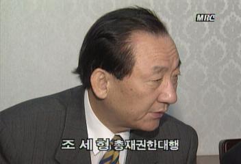 조세형 총재권한대행 경제청문회 시기 조절 발언