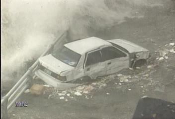 부산에 강풍집중호우로  물바다 산사태박희문