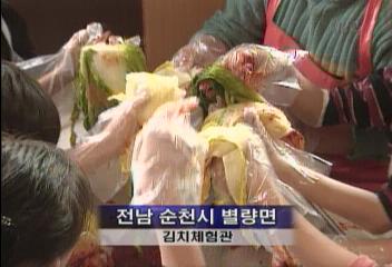 초등생 김장체험전북 순천시 별량면 김치체험관박광수