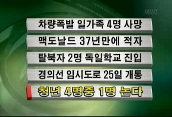 청년 4명중 1명 논다김주하