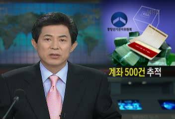 17대 국회의원 선거 후보들 계좌추적 결과 500건이상 불법혐의박성준