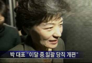 박근혜 대표 이달중 당직 개편김덕룡 원내대표 거취 밝힐듯도인태