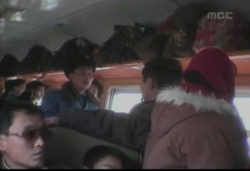 북한의 장거리 열차 모습