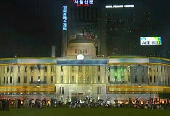 서울시청앞 선택 2006 지방선거 개표 결과