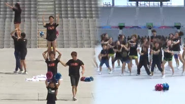 아시안게임 수놓을 치어리딩개막일 기다리며 연습 한창