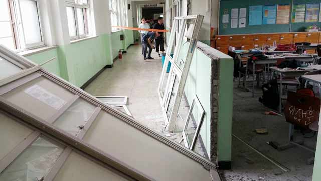 중학교 부탄가스 폭발 전학 간 학생 앙심 범행 추정