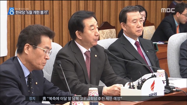 자유한국당 "6월 동시투표 안 돼"개헌안 놓고 충돌