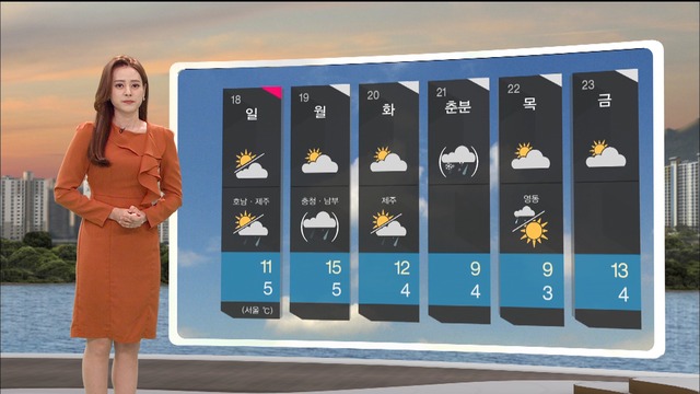 날씨 주말 오후 나들이 무난서울 낮 13도