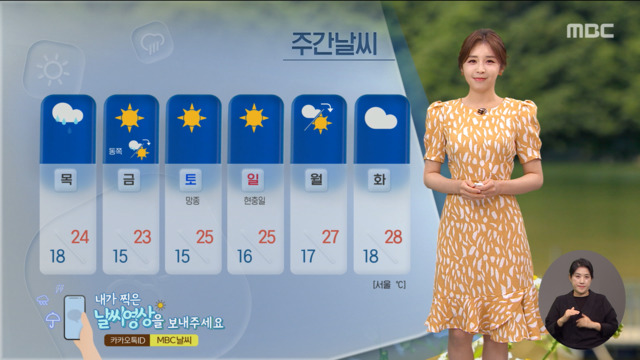 날씨 내일 전국 맑은 하늘30도 넘는 더위