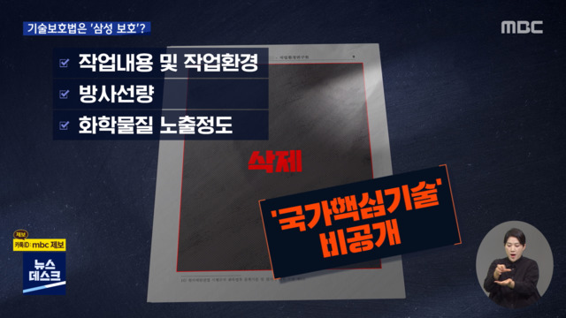 집중취재M 삼성에 물어보고 공개 삼성 보호법인가 산업기술보호법인가