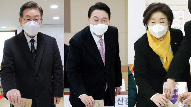 여야 후보 사전투표정치교체 vs 정권교체